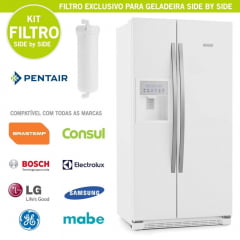 Gelinter Bebedouros e Filtros - Filtro refil para geladeira side by side externo Samsung, Brastemp, GE, LG, Electrolux e Bosch 